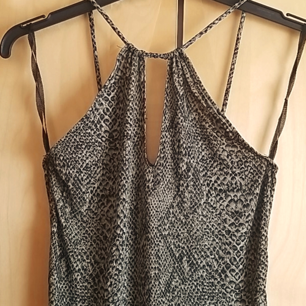 GREEN HALTER DRESS